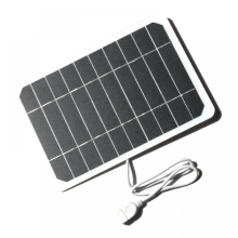 5W 5V klein zonnepaneel met USB DIY monokristallijn silicium zonnecel waterdicht draagbaar kampeerzonnepaneel voor powerbank mobiele t