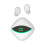 Auricolare Bluetooth wireless semi-in-ear con display digitale bianco 1