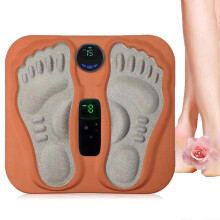 Hermhoffer Foot Massager Pro, jalkojen ja säärien kanssa yhteensopiva hierontalaite, 15 intensiteettitasoa ja 6 tilaa, lievittää li
