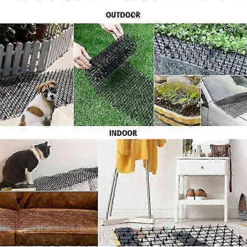 13.1FT Cat Mat with Spikes,Digging Cat Deterrent Devices Prickle Strips Roll Anti Kitten Stopper Tr 2