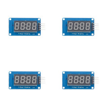 4X TM1637 4-Bit-LED-Anzeigemodul für , 0,36 Zoll 7-Segment-Taktröhre mit Roter Anode und 4 Serielle Treiberplatine