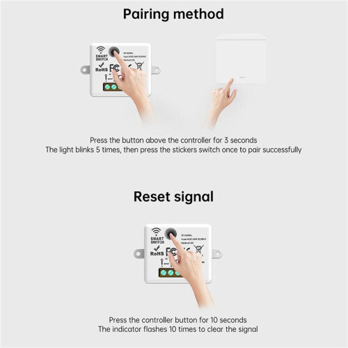 2X Wireless Light Wall  RF 433Mhz Relay Receiver with 1x1Gang Panel  LED Remote Control for LED Lamp