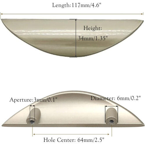 Brushed Light Cabinet Pulls Silver 4-Pack 2.5 Inch Center 1