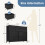 Fabric Dresser with 7 Drawers Black 3