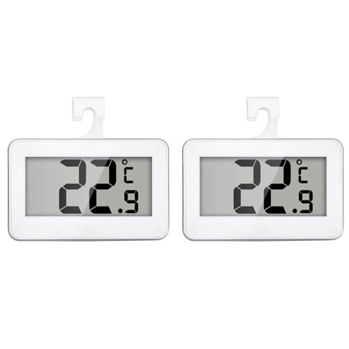 4 Pcs Fridge Thermometer, LCD Display Fridge Temperature Refrigerator Freezer Thermometer