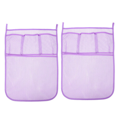 2St Bad Speelgoed Organizer Netzak Met Vakken, Violet