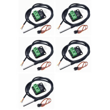 5X DS18B20 Zestaw Modułów Czujnika Temperatury Wodoodporny Kabel Czujnika Cyfrowego 100CM Adapter Końcówki Sondy dla