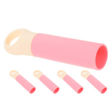 5St Plastic Steeldop Met Ophangoog Voor Mop En Roze