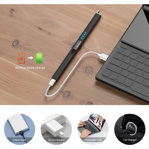 Briquet électrique à arc plasma, rechargeable via USB Type-C pour une utilisation sûre et polyvalente 2