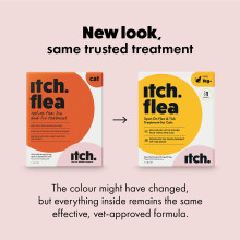 Itch Cat Flea & Tick Spot-On Treatment (1kg+) - Kills Fleas, Ticks, Lice & Eggs