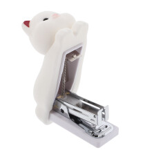 1X Compacte Cartoon Hond Nietmachine Voor School En Kantoor