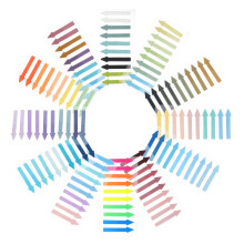 1Set Praktische Papieren Leesstrips Met Fijne Afwerking En Kleurcodes