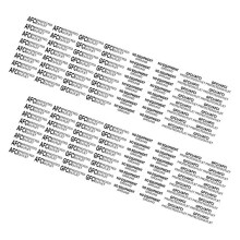 2PVC Waterdichte Stopcontact Stickers Veiligheidsetiketten Zwart