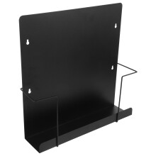 Zwarte Metalen Wandrek Voor Vinyl En Cd's Met Design