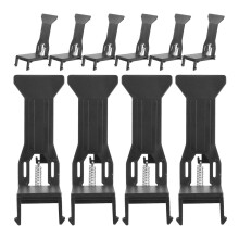 12St Herbruikbare Zwarte Clips Voor Kassalade, Perfect Voor Winkeliers