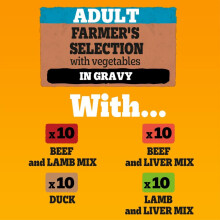 Pedigree Mixed Selection in Gravy 40 Pouches, Adult Wet Dog Food, Megapack (40 x