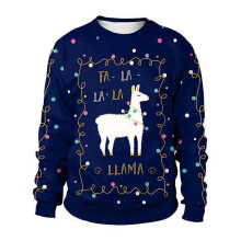 (XL, SB102-011) Womens Men Christmas Tops Cute Printed Tshirts Long Sleeve Pullover Casual Crewneck Sweatshirt Loose Comfy Tops