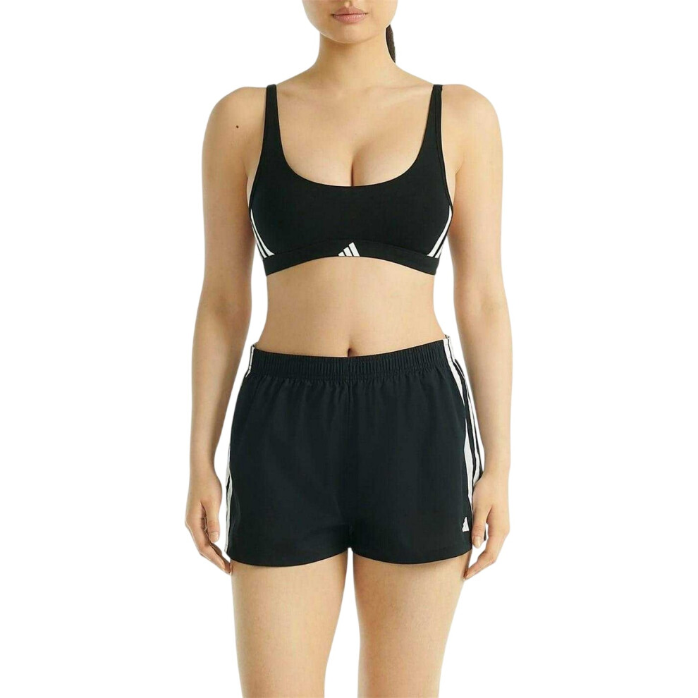 Adidas (14 Uk, Black) Womens/Ladies Essentials 3 Stripes Bralette