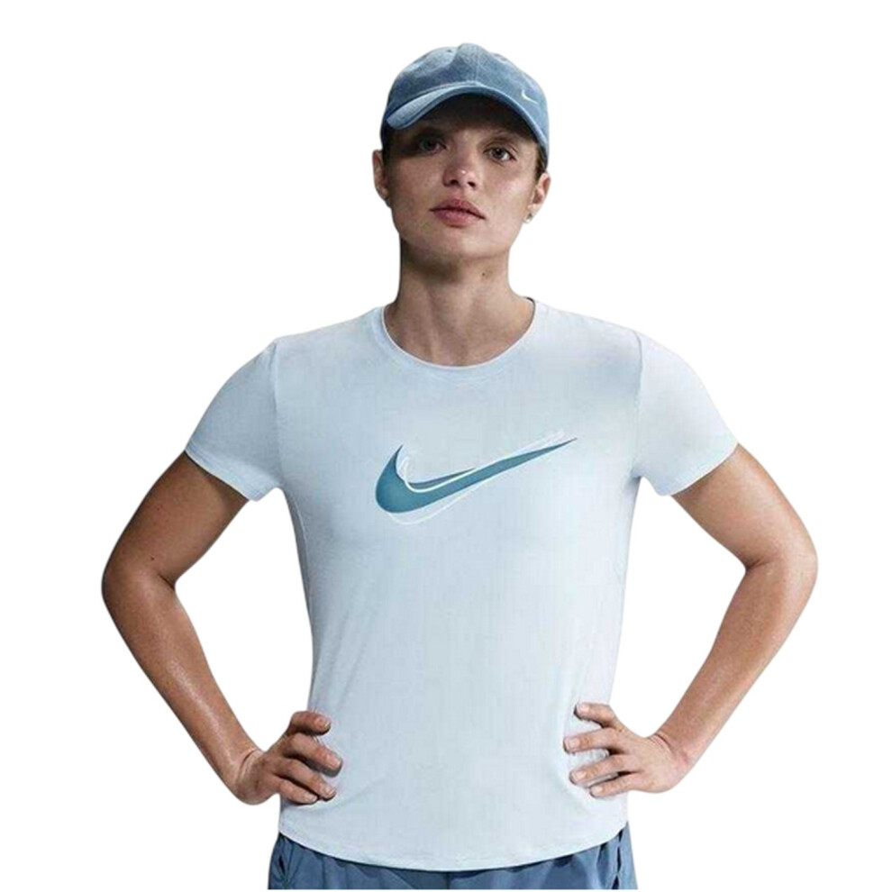 Nike (16 Uk, Blue Tint) Womens/Ladies Swoosh Dri-Fit T-Shirt
