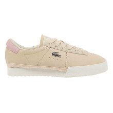 (3 UK, Off White) Lacoste Womens/Ladies Logo Leather Trainers
