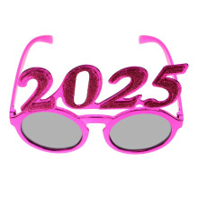 Nieuwjaarsfeest Glazen 2025 Roze Plastic Accessoires