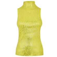 (10 UK, Yellow) Fendi Womens/Ladies Mock Neck Sleeveless Shell Top