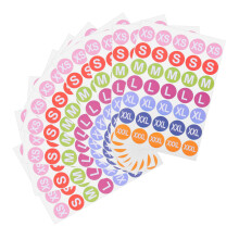 Assorti Kledingmaatstickers, Duidelijk Leesbare Maatlabels