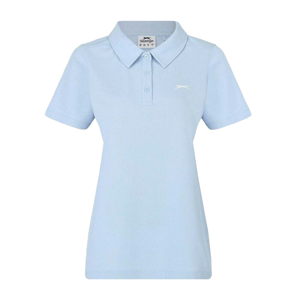 Slazenger (8 Uk, Blue) Womens/Ladies Logo Polycotton Polo Shirt