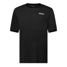 (S, Charcoal Marl) Fila Mens Aster Logo Cotton T-Shirt