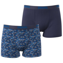 (XL, Navy) Lonsdale Mens Camo Boxer Briefs (Pack of 2)