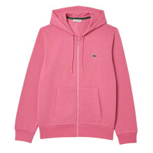 (S, Pink) Lacoste Mens Knitted Full Zip Hoodie