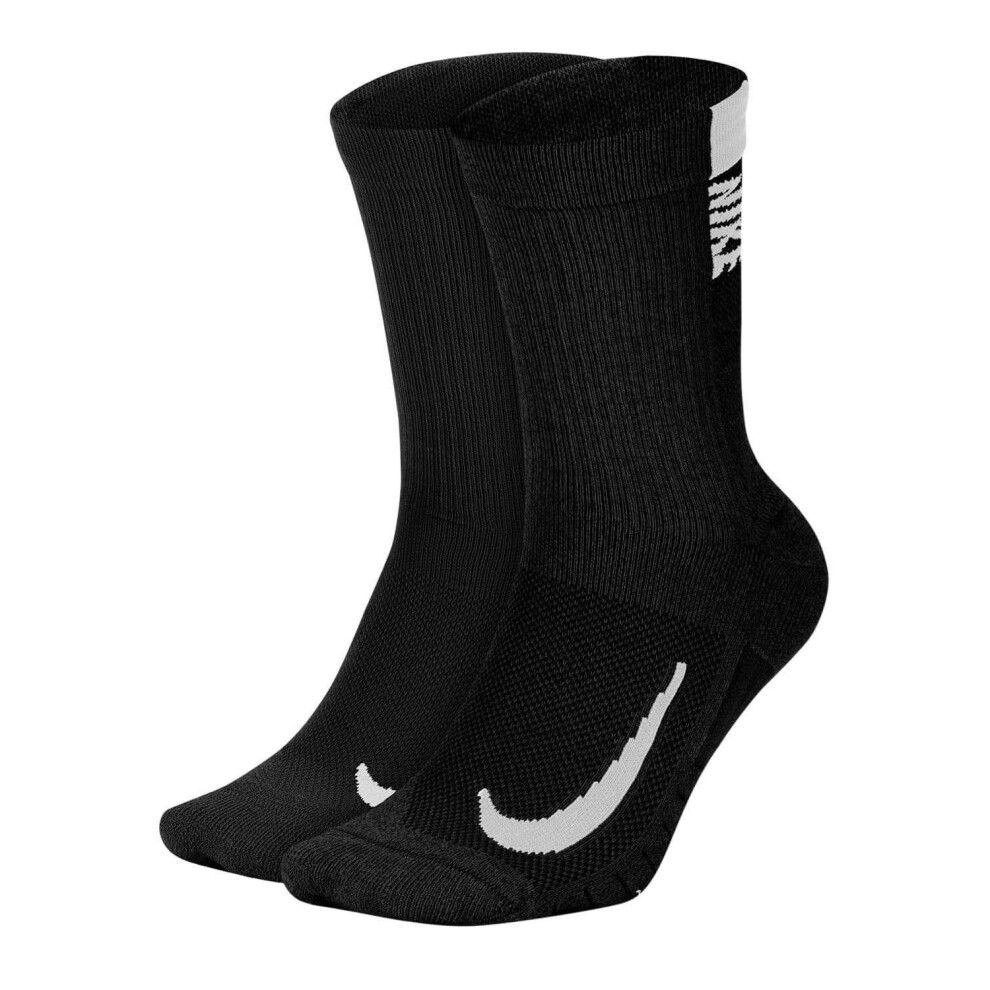 Nike Unisex Adult Multiplier Running Crew Socks (Pack Of 2)