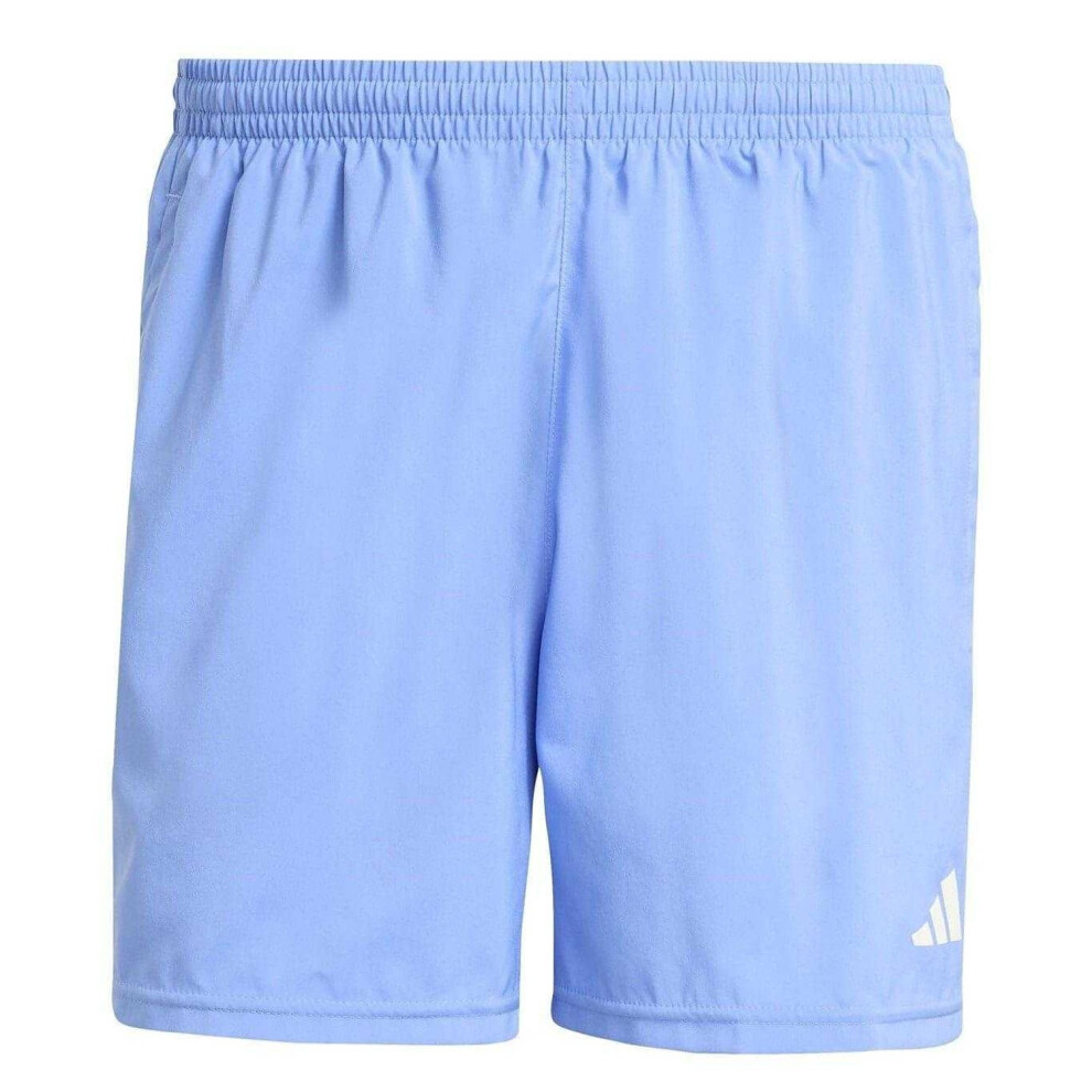 Adidas (S, Blue) Mens Own The Run Logo Running Shorts