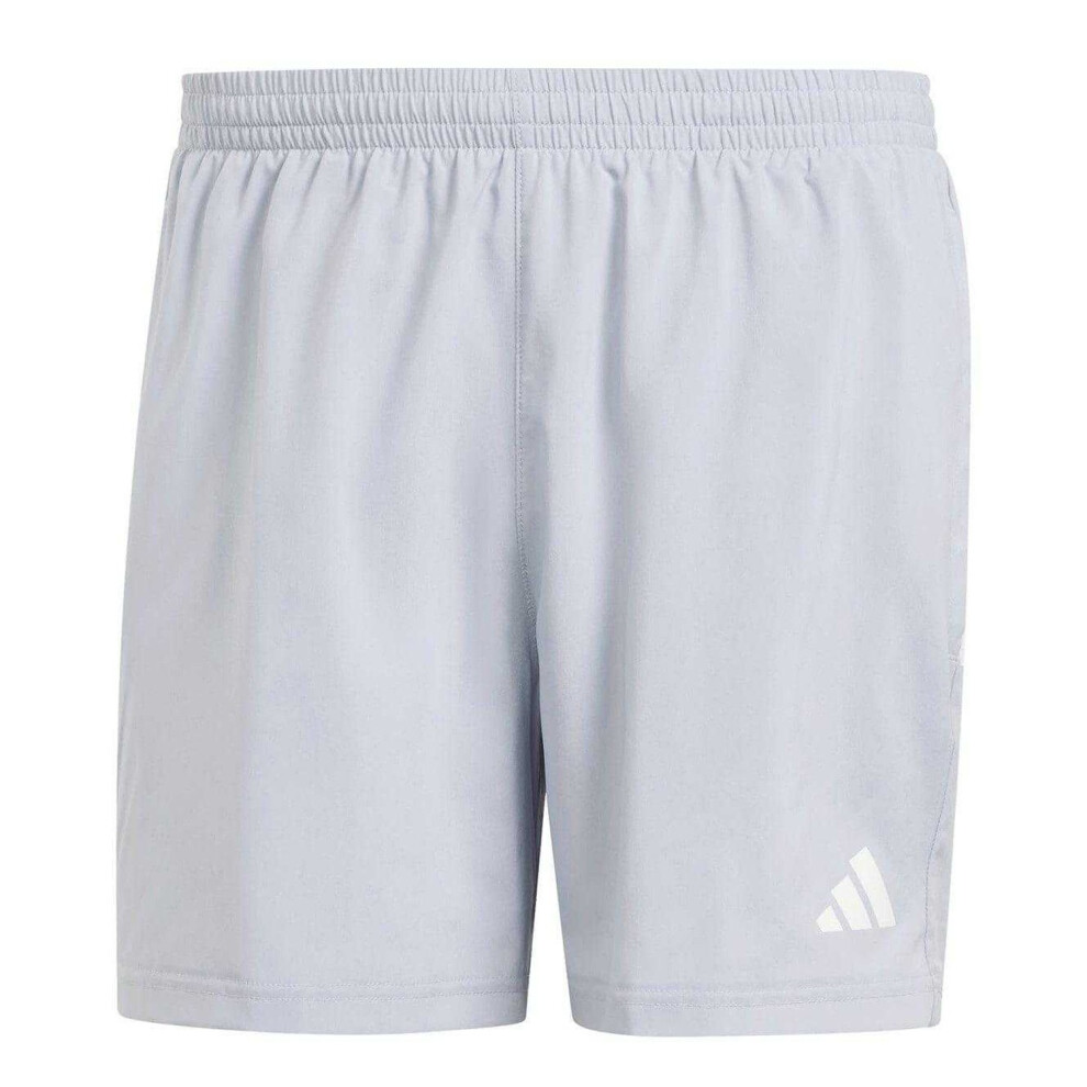 Adidas (Xl, Silver) Mens Own The Run Logo Running Shorts