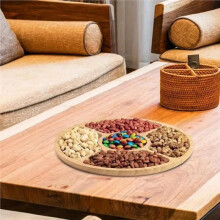 1pc Nut Platter Candy Snacks Server Dish Divided Dried Fruit Snack Plate Appetizer Serving Platter for Restaurant