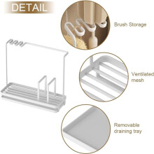 Kitchen Storage Rack Towel Sponge Drain Racks Sink Desktop Organizer Accessories Brush Storage Bathroom Soap Holder