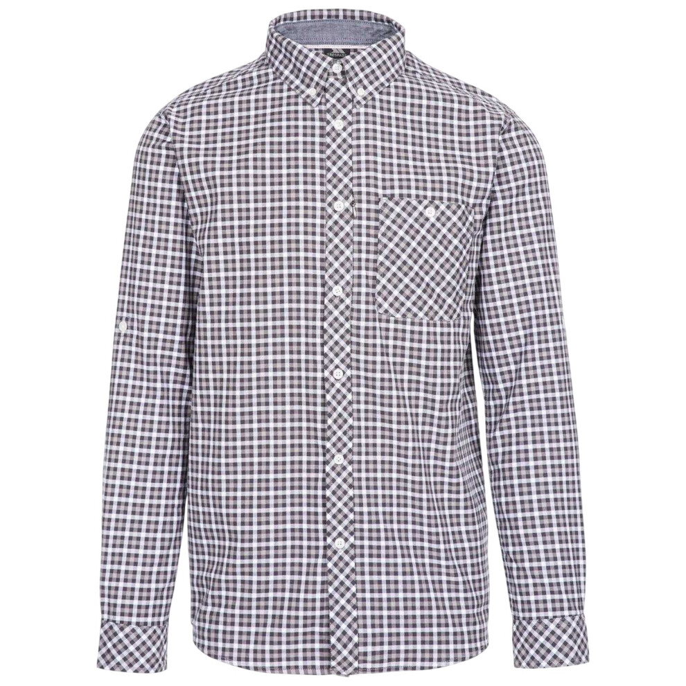 Trespass Mens Checked Regular Long-Sleeved Shirt