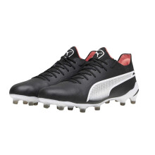 (7.5 UK, Black/White) Puma Unisex Adult King Ultimate Firm Ground Football Boots