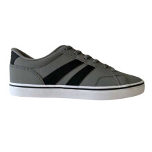(11 UK, Grey/Black/White) Lonsdale Mens Lace Trainers