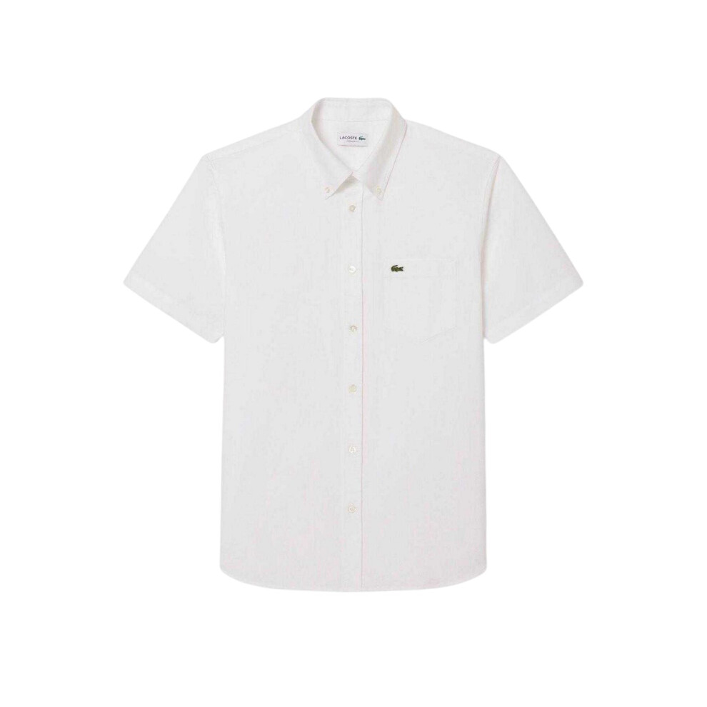 Lacoste (Xl, White) Mens Embroidered Logo Oxford Shirt