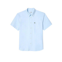 (S, Blue) Lacoste Mens Embroidered Logo Oxford Shirt