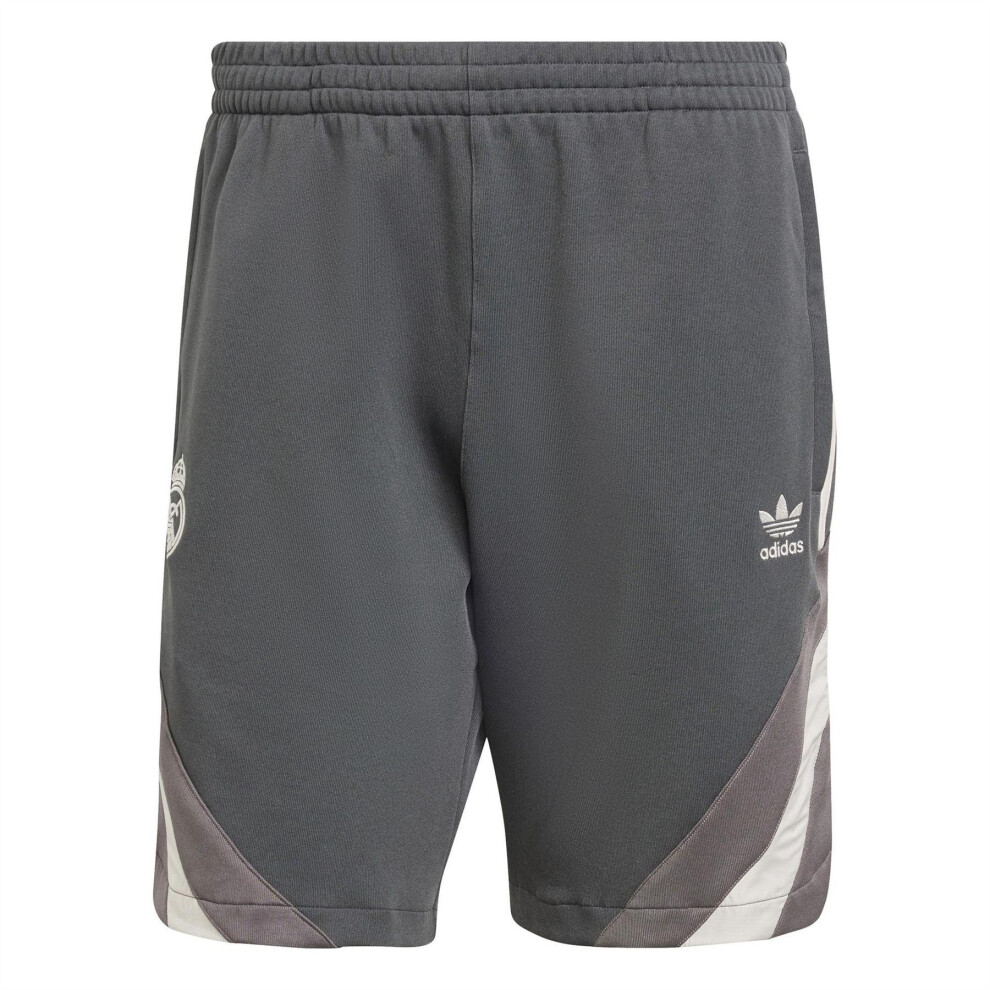 Adidas (S, Dark Grey) Mens Real Madrid Cf Shorts