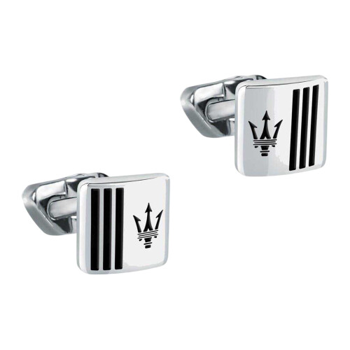 Maserati Maserati Mens Polished Trident Emblem Cufflinks