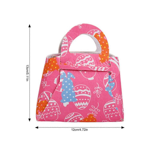 (UserZKTC) Children's Gift Bag Unique Creative Durable Multicolor Felt Cloth Multipurpose 12 X 13cm Easter Handbag 1