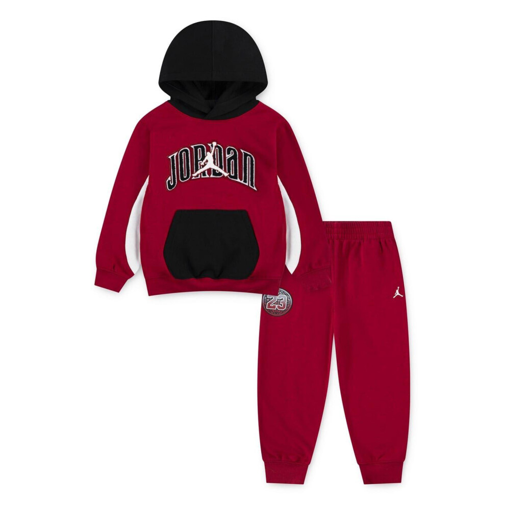 Nike (3-4 Years, Red) Childrens/Kids Air Jordan Game Time Hoodie And Joggers Set