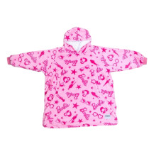 Barbie Childrens/Kids All-Over Print Hoodie Blanket