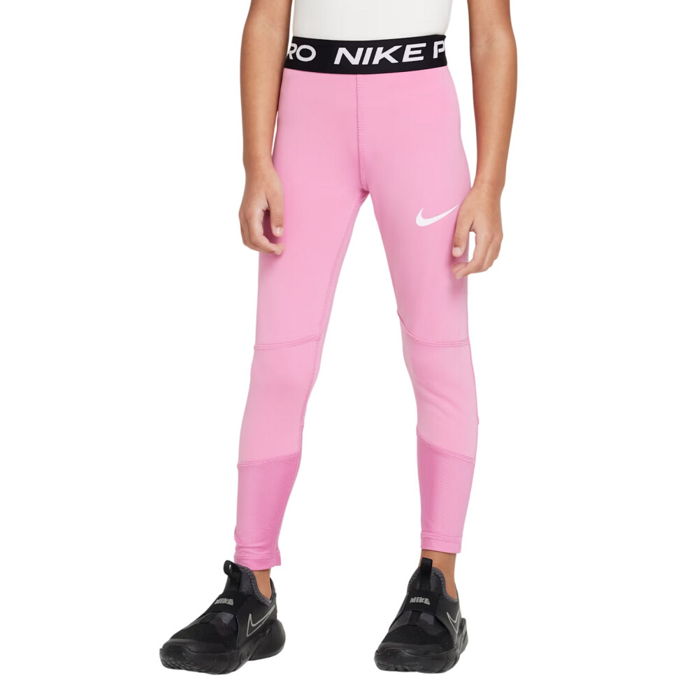 Nike (6-7 Years, Flamingo Pink) Childrens/Kids Pro Leggings