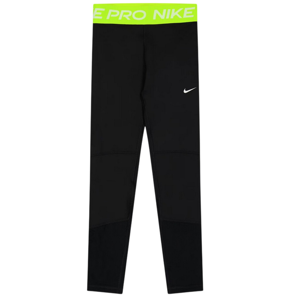 Nike (11-12 Years, Black) Girls Pro Tights