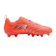 (3 UK, Red/Silver) Puma Childrens/Kids Future 9 Play Firm Ground Football Boots