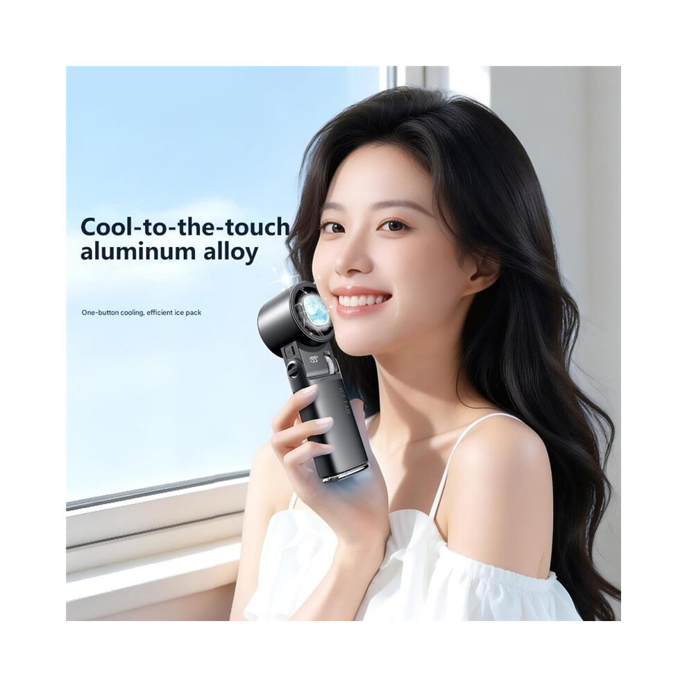 Foldable Usb Rechargeable Portable Fan Adjustable Speed Mini Desk Fan Gray 8589416311938